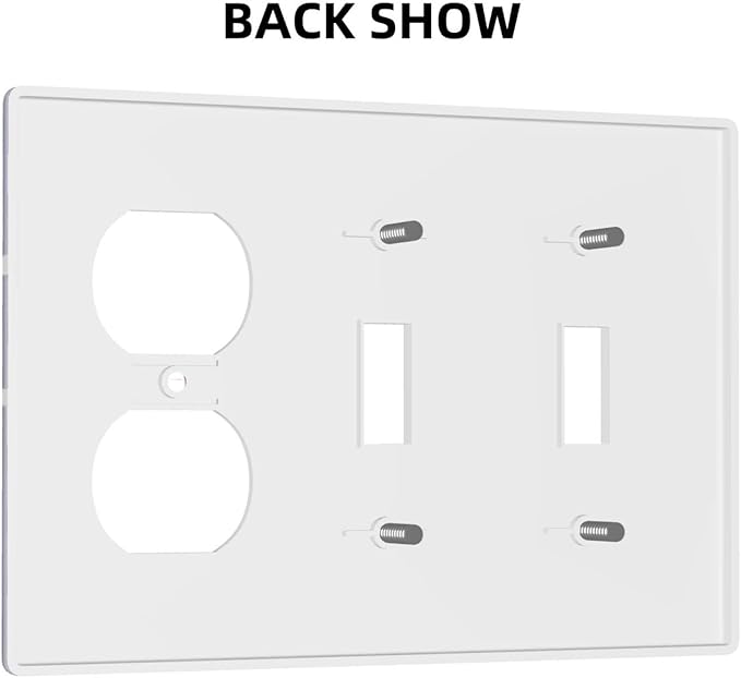 Space Astronaut Combo 2 Toggle 1 Duplex Outlet Light Switch Wall Plate Cover Decorative 3-Gang for Electrical Boys Kids Room Bathroom Bedroom Home Kitchen One Receptacle 4.5" x 6.38"