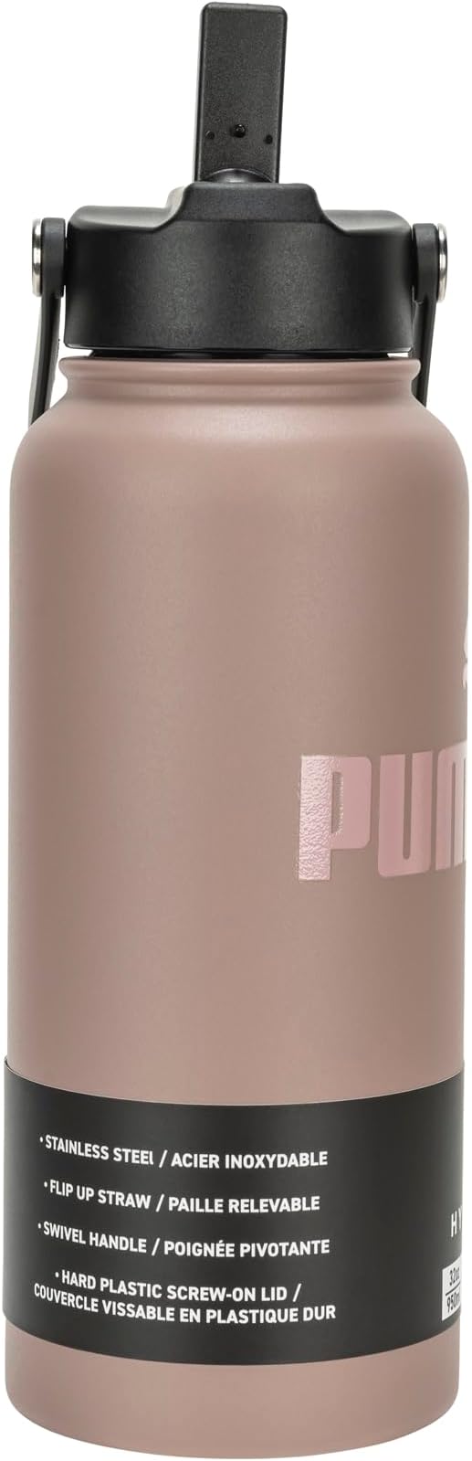 PUMA Evercat 32 oz Honor Flip Top Bottle, Pink, OS