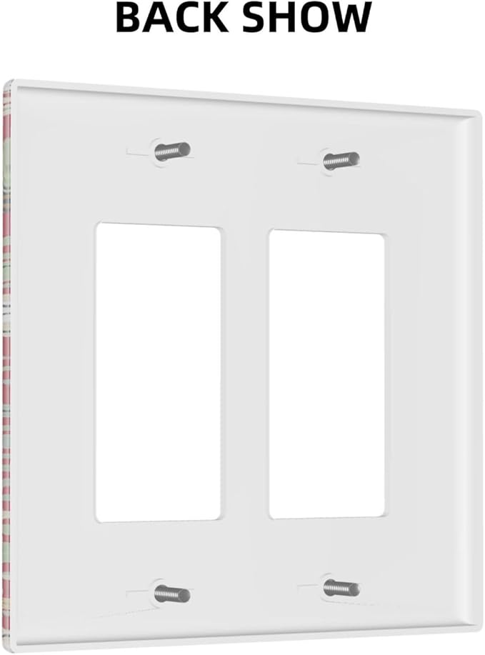 William Morris Strawberry Thief Botanical Red Green 2 Gang Rocker Decora Light Switch Covers Dual Outlet Covers Wall Plate Decorative Switchplate Electrical Faceplate GFCI for Country Bedroom