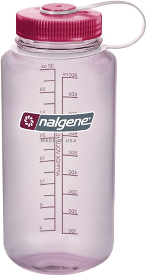 Nalgene Sustain Tritan BPA-Free Water Bottle Made with Material Derived from 50% Plastic Waste, 32 OZ, Wide Mouth, Cosmo