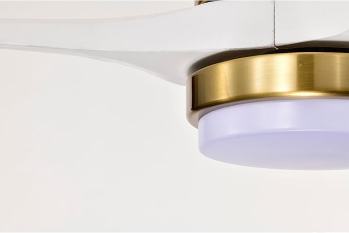 Tariq 52-inch Solid Wood and Metal Lighted Ceiling Fan with LED Lighting