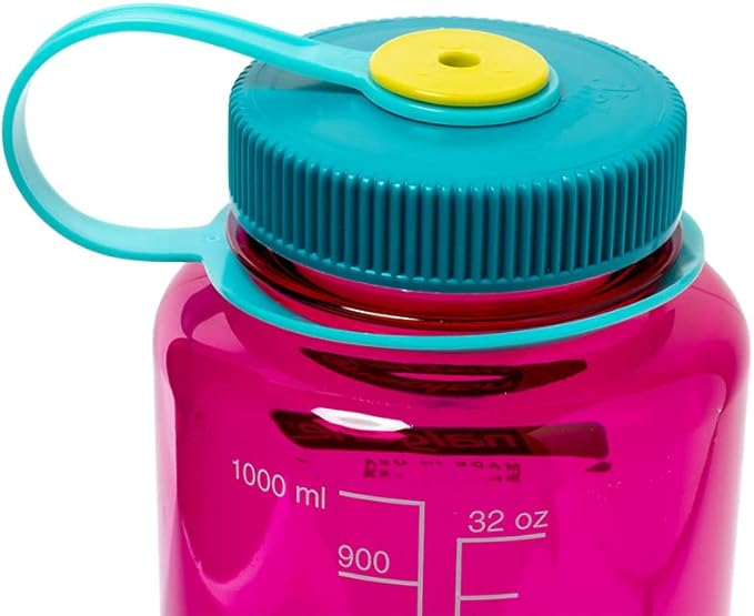 Nalgene Sustain Tritan BPA-Free Water Bottle Made with Material Derived from 50% Plastic Waste, 32 OZ, Wide Mouth, Eggplant