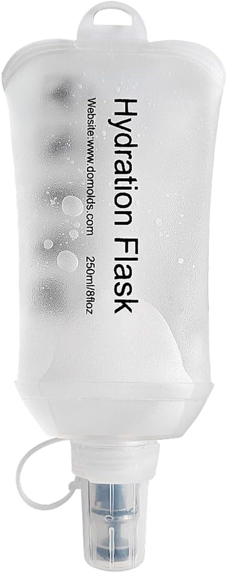 250 ml Transparent Frosted Texture Soft Flask, BPA Free, for Running, Hiking, Cycling, Folding Bottle