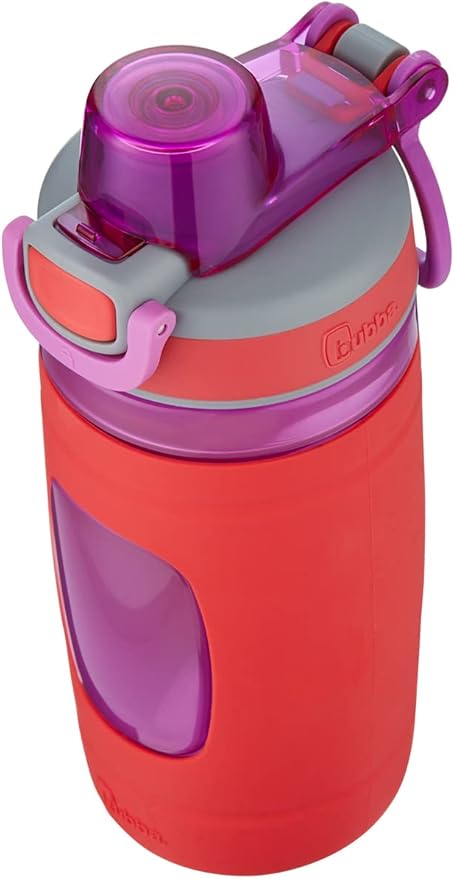 Bubba Leak Proof Flo Silicone Kids Water Bottle, 16 oz., Refresh Coral