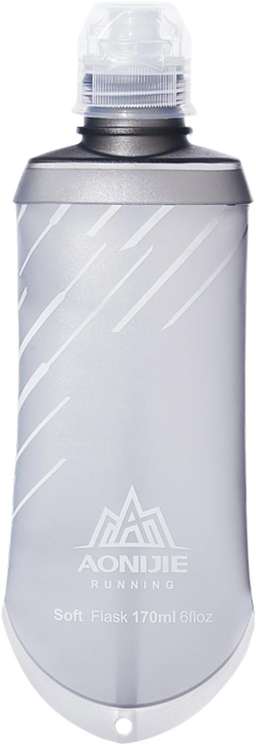 TRIWONDER Water Bottles TPU Soft Flasks Collapsible Running Flasks for Hydration Pack Backpack Hiking Cycling (170ml/5.75oz)