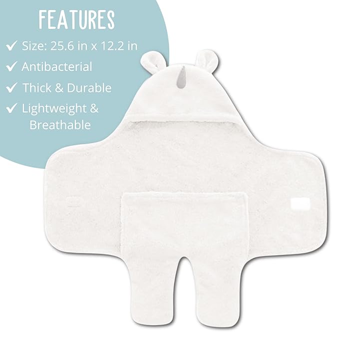 BlueMello Baby Swaddle Blanket | Ultra-Soft Plush Unicorn Essential for Infants 0-6 Months | Swaddling Wrap White | Ideal Newborn Registry and Toddler Boy Accessories | Perfect Baby Girl Shower Gift