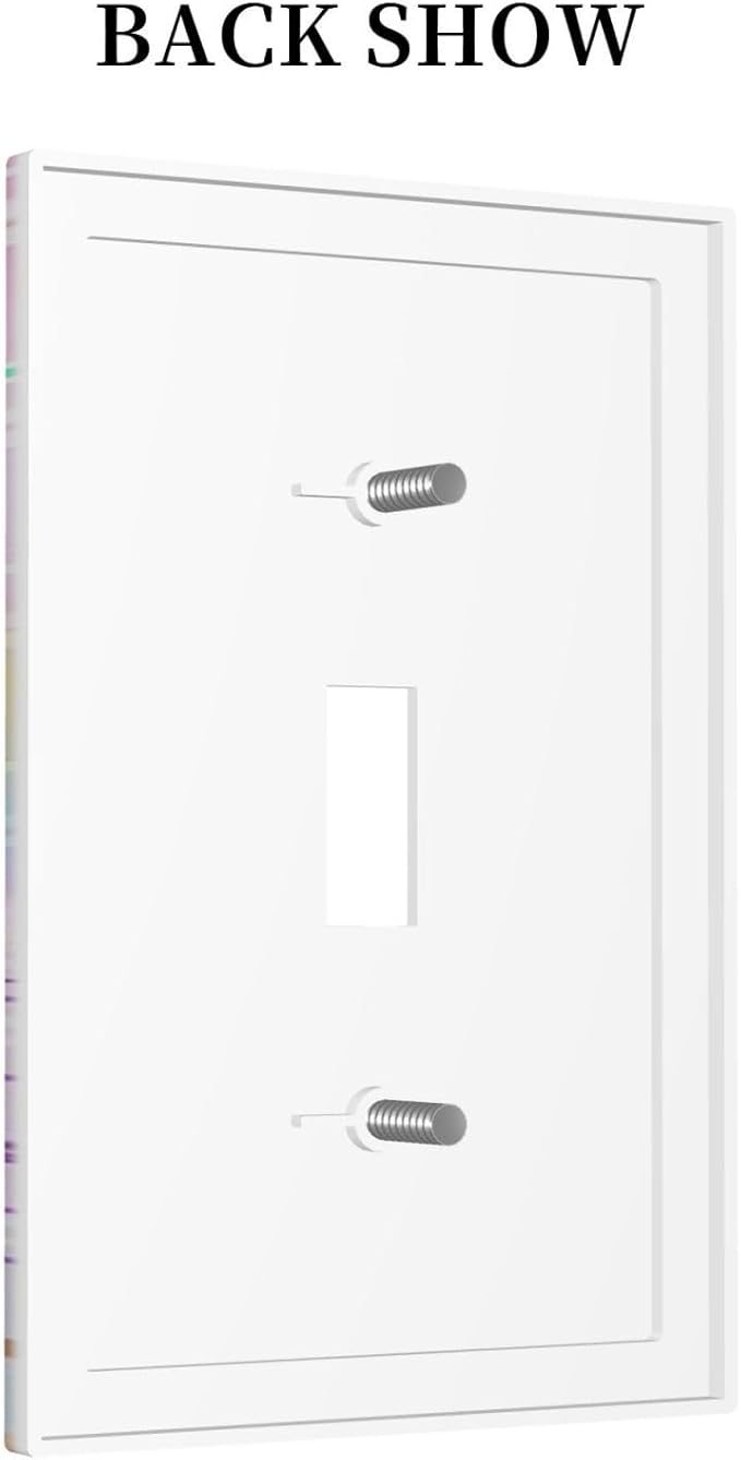 Silvery Glitter Cute Mermaid Tail Fantasy Castle 1 Gang Light Switch Covers Single Toggle Wall Plate Decorative Switchcover Electrical Switchplate for Kidroom Nursery Bedroom Kitchen Decor