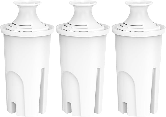 Replacement Filters for All Brita® Pitchers and Dispensers, Fits Brita® Classic OB03, Mavea® 107007, and More, NSF/ANSI 42 Certified, Last Up to 2 Months or 40 Gallons (Pack of 3)