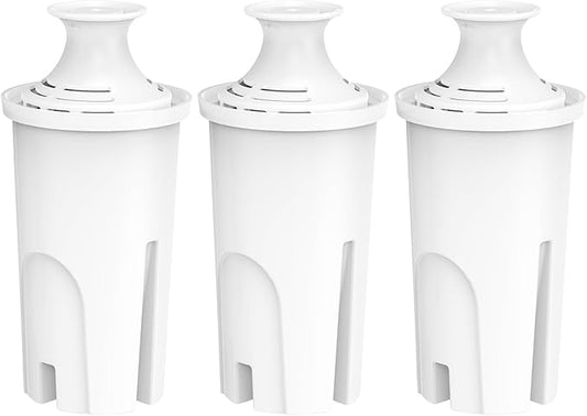 Replacement Filters for All Brita® Pitchers and Dispensers, Fits Brita® Classic OB03, Mavea® 107007, and More, NSF/ANSI 42 Certified, Last Up to 2 Months or 40 Gallons (Pack of 3)