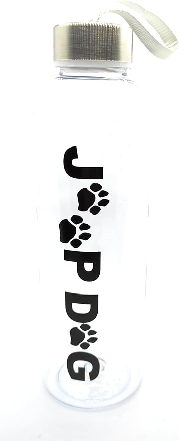 JeepDog Reusable 500 ml (16.9 oz) Clear Plastic Water Bottle by Townsend Products. Great Gift For Fun Loving JEEP or Dog Lovin' People and Dogs! Perfect for Camping, Hiking & Dog Walks.