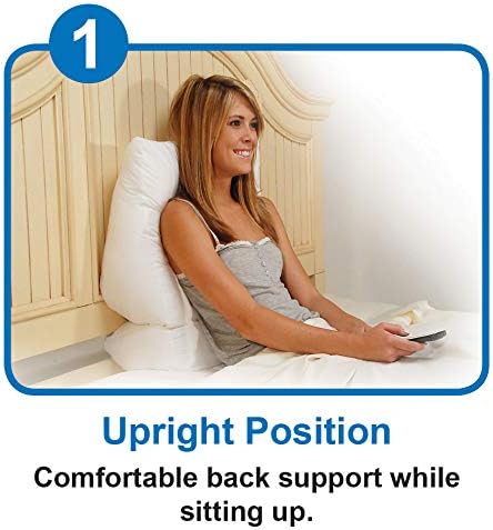 Contour Flip Pillow 10-in-1 Bed Wedge Body Support Pillow, King - White Pillowcase Pillow Protector Cover