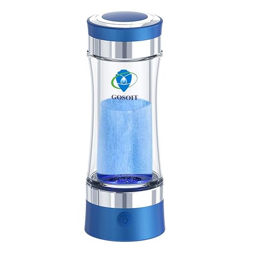 Hydrogen Alkaline Water Bottle Hydrogen Water Generator Ionizer Hydrogen Water Maker Machine with SPE and PEM Technology US Membrane Make Hydrogen Content up to 800-1200 PPB (blue)