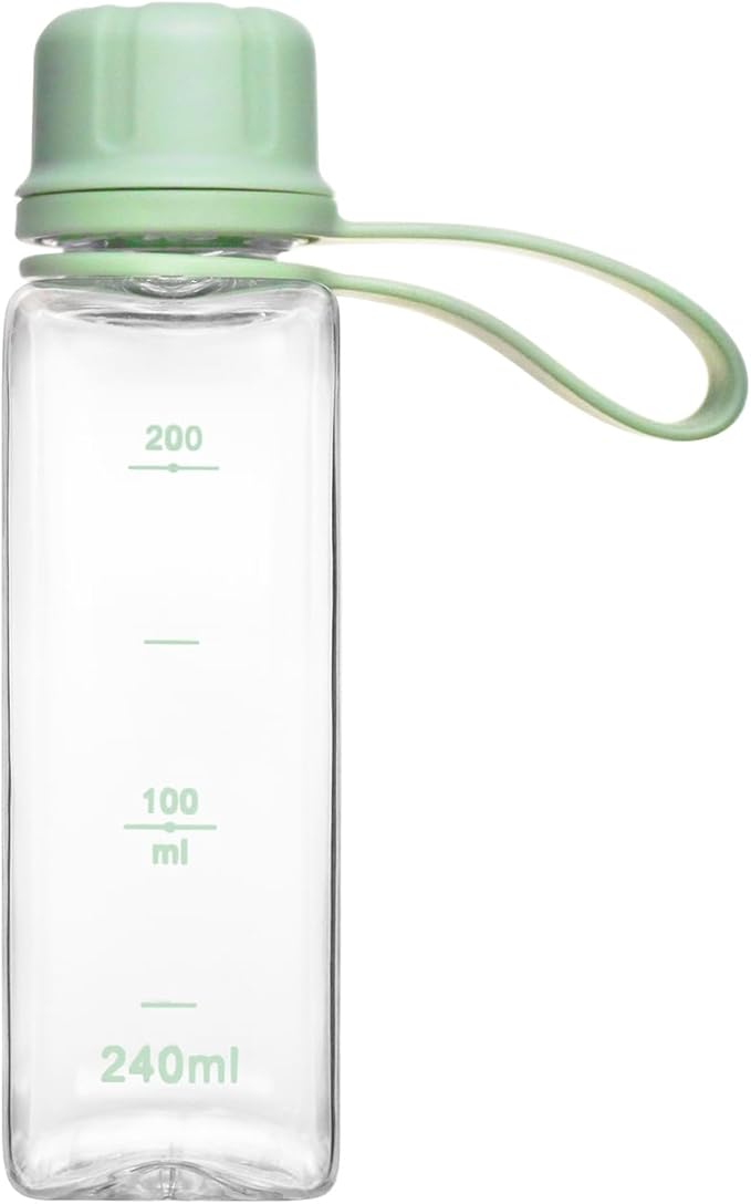 MoChic Flat Water Bottle Portable Slim Water Bottle Design BPA Free Wallet Water Bottle, Can be Put into Small Pockets, Makeup Bags and Handbags, Suitable for Travel, Work and Outdoor Sports 8oz(Gary)