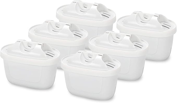 6-Pack Mavea Water Filter Replacement for MAVEA Pitcher 1001122,1001495 LEVOIT Pitcher,Brita Mavea Maxtra, Maxtra+ and more brand of Water filter Pitcher