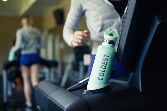 Coldest Water Bottle with Standard Mouth Straw Lid Metal Thermos Vacuum Insulated Stainless Steel l Reusable Leak Proof Cupholder Flask (21 oz, Hyperspace)