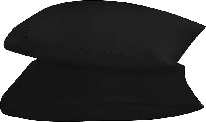 Utopia Bedding Queen Pillow Cases - 2 Pack - Envelope Closure - Soft Brushed Microfiber Fabric - Shrinkage and Fade Resistant Pillow Covers 20 X 30 Inches (Queen, Black)