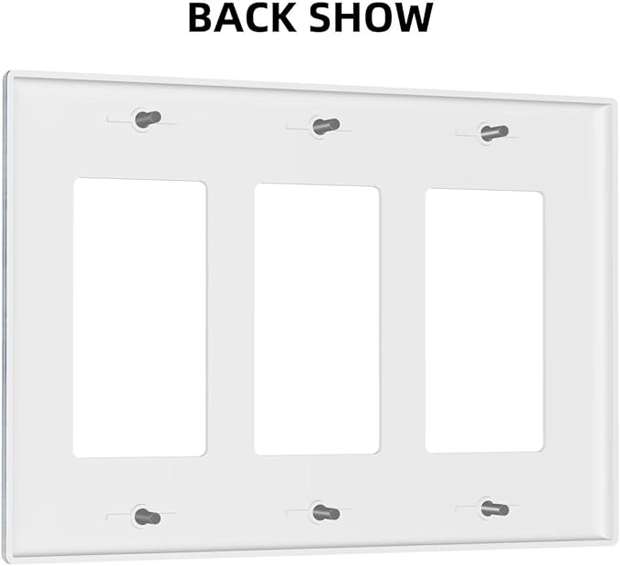 Rustic Teal Blue Daisy Floral 3 Gang Rocker Light Switch Covers Triple Outlet Wall Plate Decorative Switchplate Cover Faceplate GFCI for Country Bathroom Bedroom Kitchen Decor