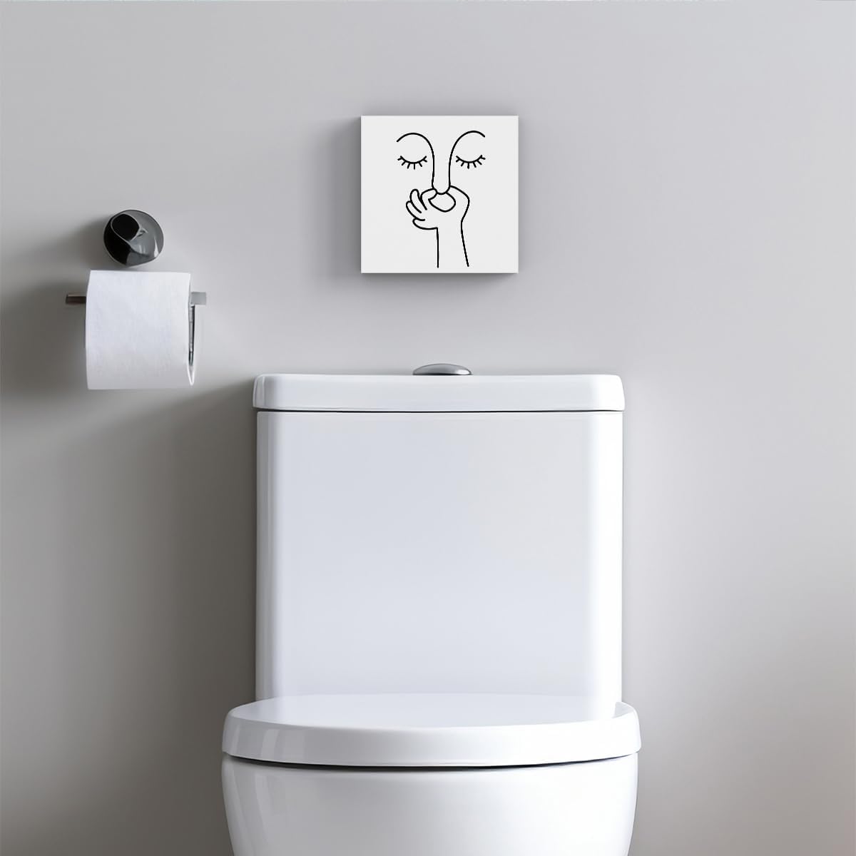 Funny Bathroom Decor, Black and White Bathroom Decor, Boho Dorm Decoration, Dorm Room Decoration for Shelves, Wooden Box Decorations Sign for Home Farmhouse Office Living Room Table Shelf