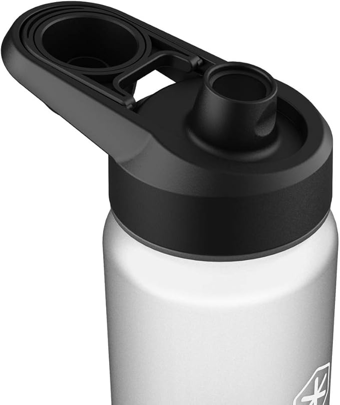 ICEWATER 3-in-1 Smart Water Bottle, Glows to Remind You to Keep Hydrated, Bluetooth Speaker & Dancing Lights, Plastic Water Bottle With Chug Lid, Great Birthday Gift (20 oz, Black)