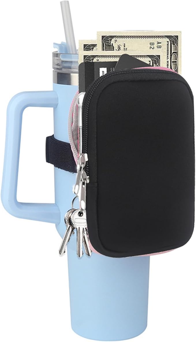 Water Bottle Pouch for Stanley, Running Water Bottle Handheld Caddy Compatible With Stanley Quencher Adventure 40oz & IceFlow 20/30oz, Kinds of Tumbler, Gym Water Bottle Accessories For Women