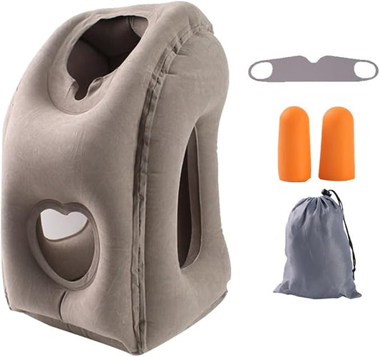 Airplane Neck Pillow for Long Flight,Sleep Support Travel Pillows Essentials Neck Pillow Airplane Sleeping Lightweight Inflatable Travel Pillow