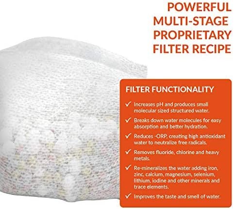 Invigorated Water Portable Alkaline Water Bottle - Enhances pH - Convenient Water Filter Functionality - Alkaline Water Bottle with Filter 580 ml - Alkaline Water Machine - Alkaline Water Sink Filter