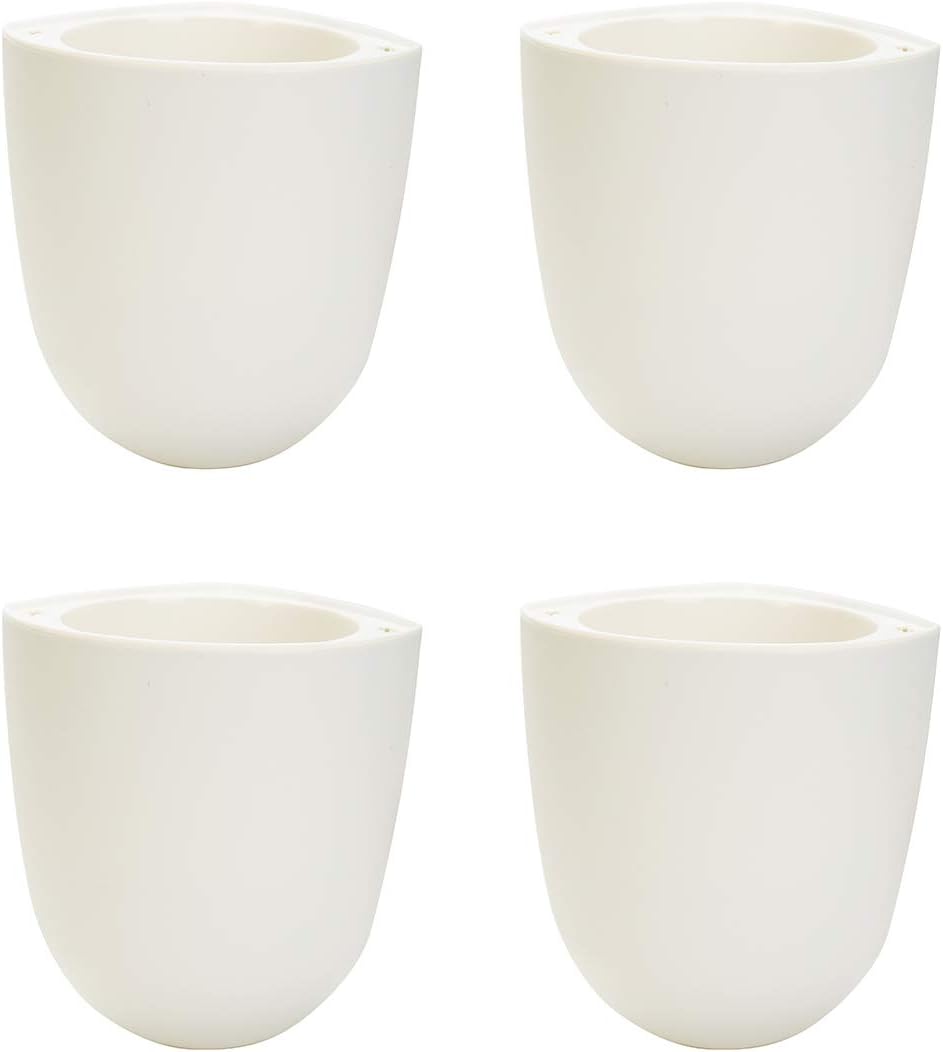 Sungmor Wall Hanging Corner Planters, 4PC White Wall Mounted Flower Pots, Self Watering Wall Planter for Indoor Plants, Right Angle Corner Hanging Pot, Great for Balcony Home Office Bar Corner Decór