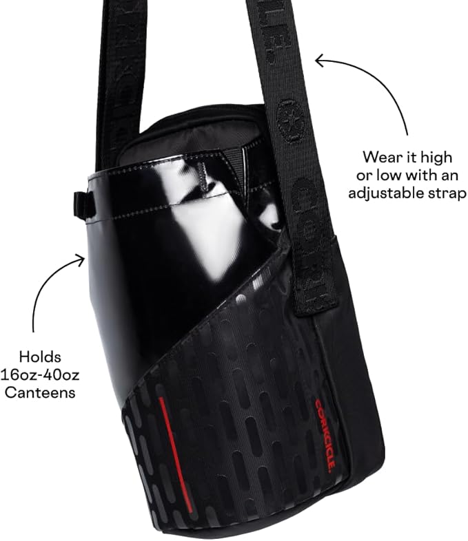 Corkcicle x Star Wars Darth Vader Crossbody Water Bottle Sling Bag, Fits 16 oz to 40 oz Tumbler – Water Bottle Holder with Strap Securely Holds Bottle, Cards, Phone, & Keys