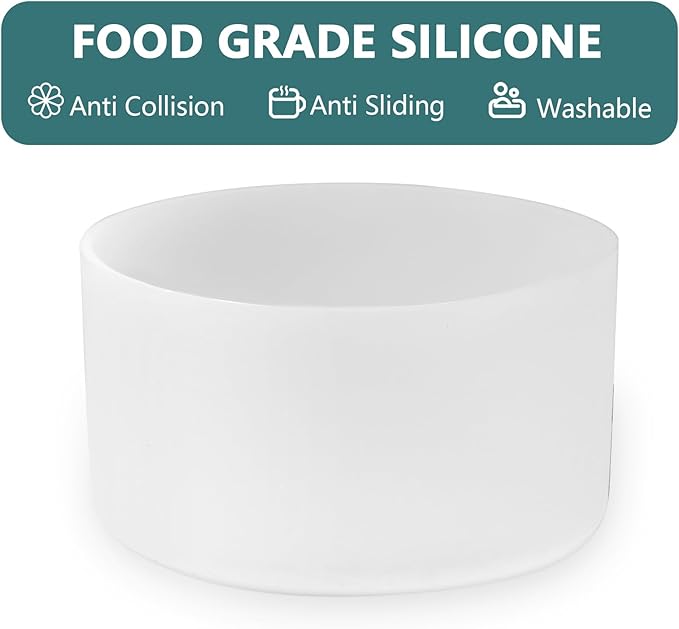 2 Pcs 3 Inch / 75mm Clear Water Bottle Boot, Silicone Tumbler Sleeve Water Bottle Bumper, Tumbler Accessories Water Bottle Bottom Protector for 20oz 30oz 40oz Tumbler Water Bottle