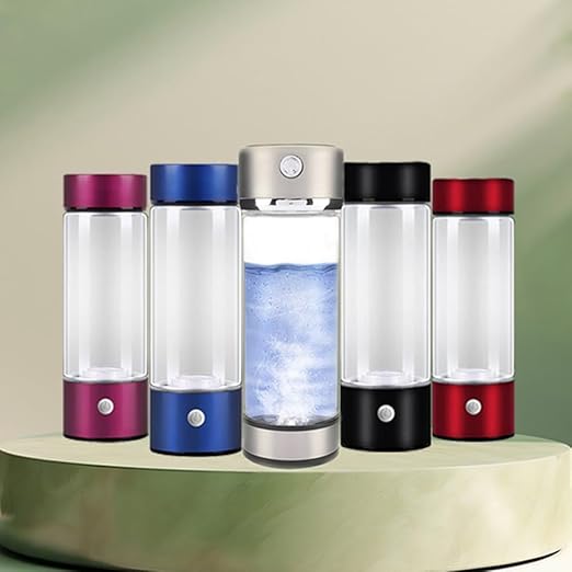 Portable Hydrogen Rich Water Cup, USB Charging Rich Hydrogen Water Purifier Filter Glass Bottle Portable Lonizer Cup, Hydrogen Water Bottle, Hydrogen Rich Water Glass Health Cup (5 Colors)