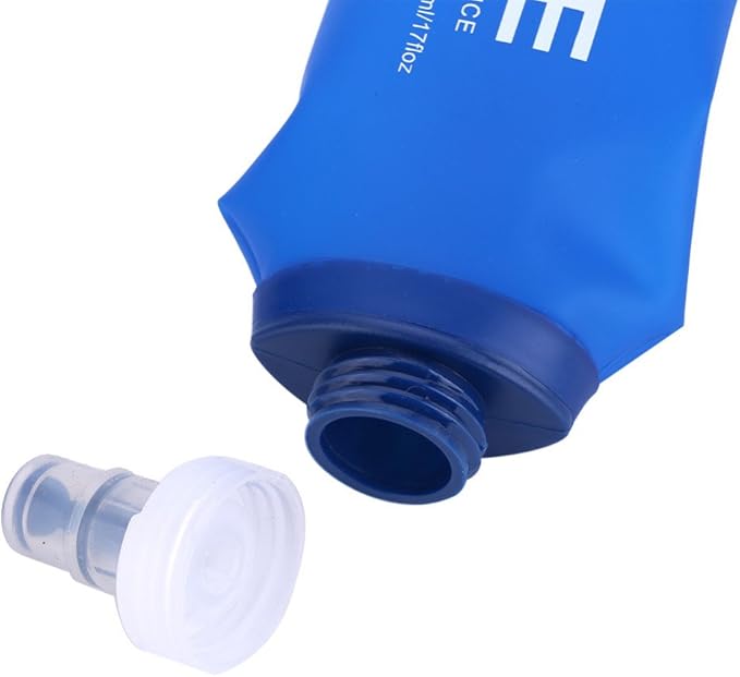 AONIJIE 2 Pcs Sports Collapsible Water Bottle BPA Free - TPU Soft Drink Water Kettle Foldable Flask for Hiking Bicycling Running Climbing