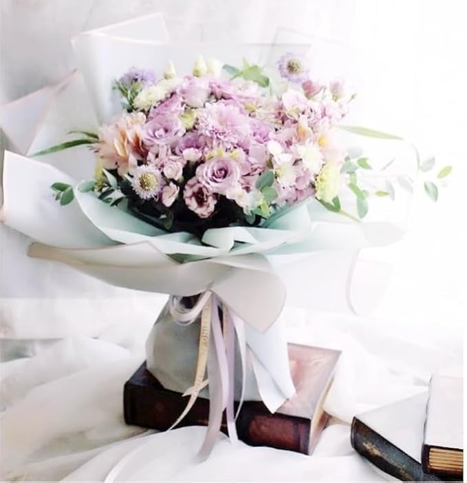 fondleadmiringly 20 sheetsFlower Wrapping Paper, Flower Shop Paper, Waterproof Wrapping Paper, semi Transparent Wrapping Paper