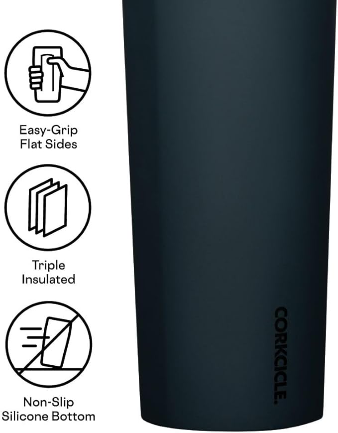 Corkcicle Insulated Canteen Travel Water Bottle, Triple Insulated Stainless Steel, Easy Grip Straw Mouth, Keeps Beverages Cold for 25 Hours or Warm for 12 Hours, 32 oz, Rucksack