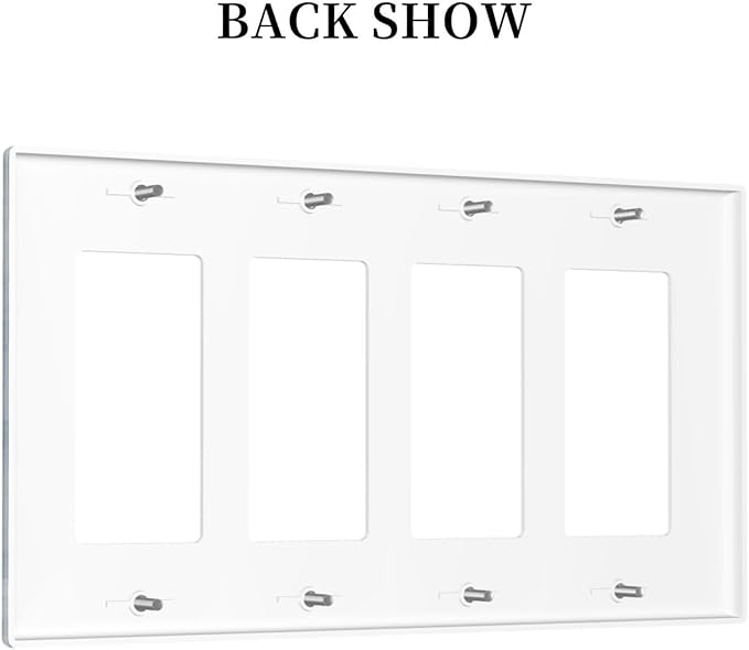 Rustic Teal Blue Daisy Floral 4 Gang Rocker Decora Light Switch Cover Outlet Covers Wall Plate Decorative Switchplate Electrical Faceplate GFCI for Country Bathroom Bedroom Kitchen Decor