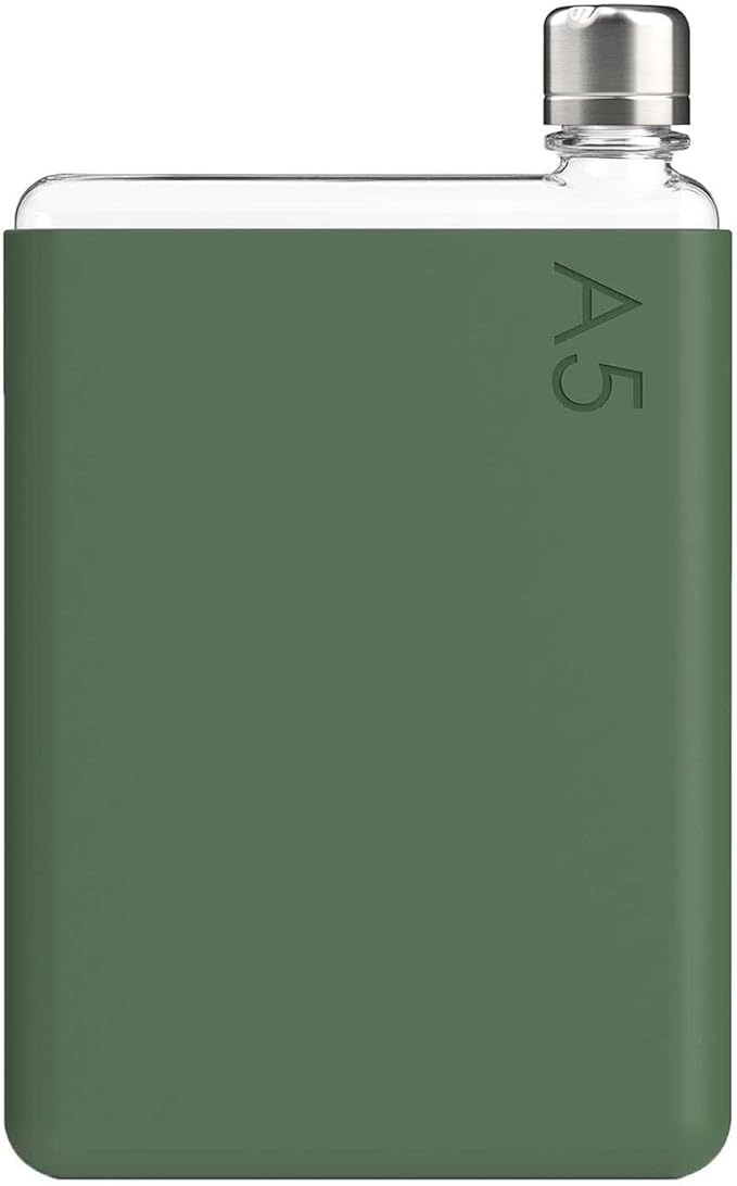 memobottle A5 Silicone Sleeves | Protect & Preserve With Colorful Personality | Dust Free Coating - Moss Green (Sleeve Only)