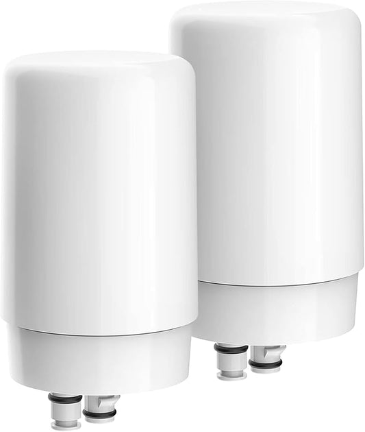 Faucet Filter Replacement, Replacement for Brita® Faucet Filter, Brita® 36311 On Tap Water Filtration System, Brita® FR-200, FF-100 Replacement Filter, White (Pack of 2)