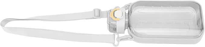 Motivational Water Kettle, Large Capacity 750ml Water Bottle Wide Mouth Silicone Straw Beautiful Appearance for Hiking (White)