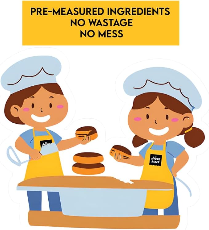 Homebaker Brownie Cookie Kit - Fun and Cool Kids Activity Kit for Ages 8+ (Brownie Baking Kit with Ingredients, Apron, Hat and Recipe), Standard1