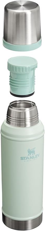 Stanley Classic Vacuum Insulated Wide Mouth Bottle -BPA-Free 18/8 Stainless Steel Thermos for Cold & Hot Beverages