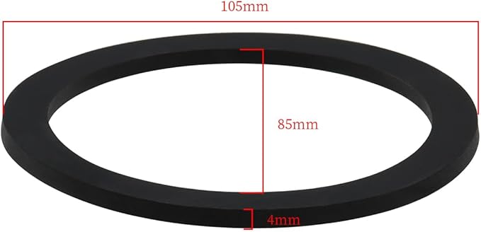 ECSiNG 4PCS 90mm Shower Tray Base Trap Waste Spare Rubber Waste Seal 105mm x 85mm x 4mm Spare Rubber Washer for Bathroom Shower Tray Waste O Ring