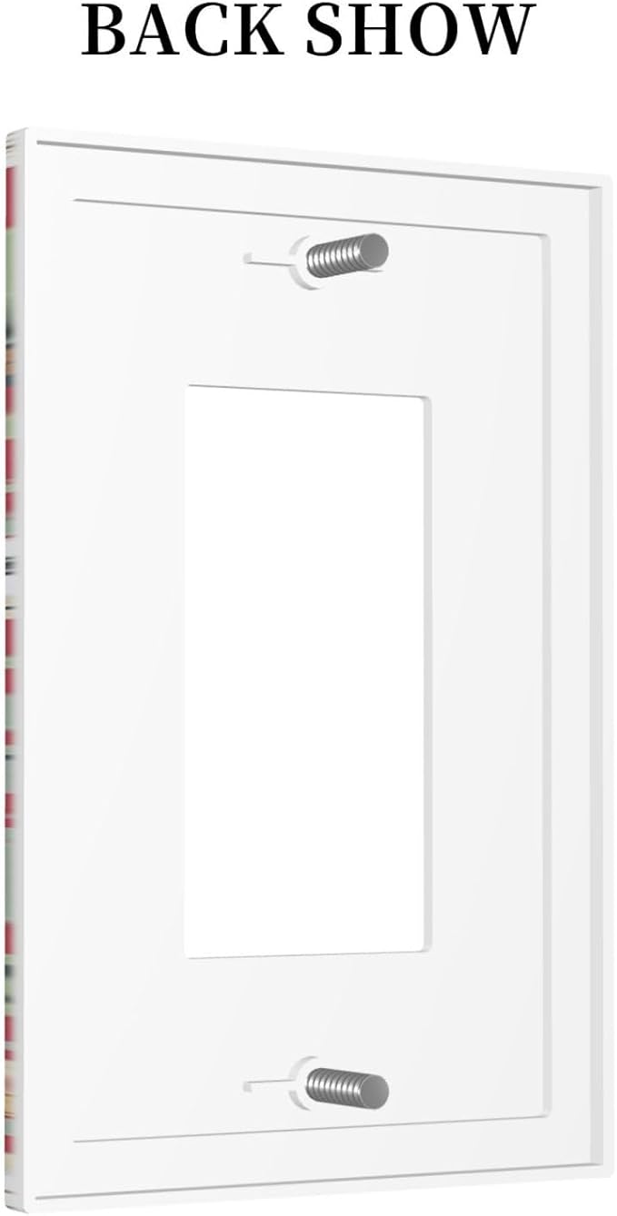 William Morris Strawberry Thief Botanical Red Green 1 Gang Rocker Light Switch Covers Single Decora Outlet Wall Plate Decorative Switchplate Faceplate GFCI for Country Bathroom Bedroom Kitchen Decor