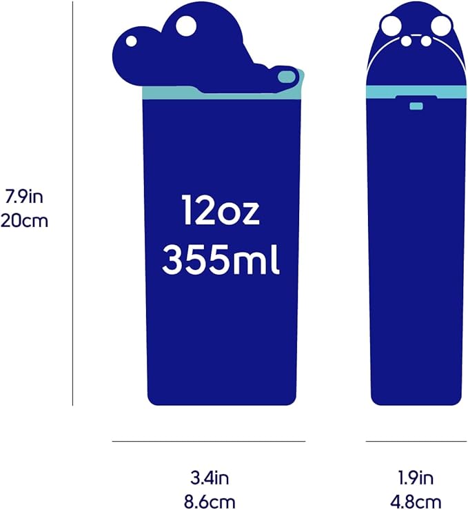 Reusable Water Bottle | Officially Licensed NCAA Sports Bottle | BPA Free | Dishwasher Safe | Albert Gator | 12 oz Drink in the Box - University of Florida