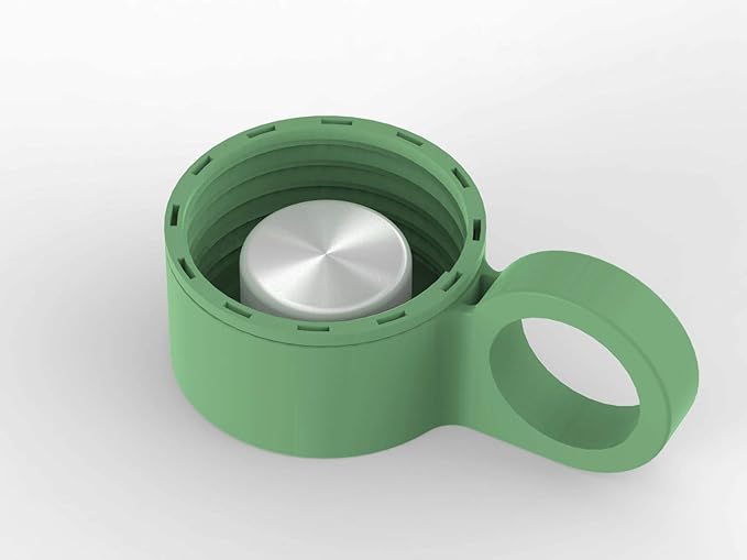 purifyou Premium 40/32 / 22/12 oz Glass Water Bottles with Volume & Times to Drink, Silicone Sleeve & Stainless Steel Lid Insert, Reusable Bottle for Fridge Water, Milk, Juice (32oz Shale Green)