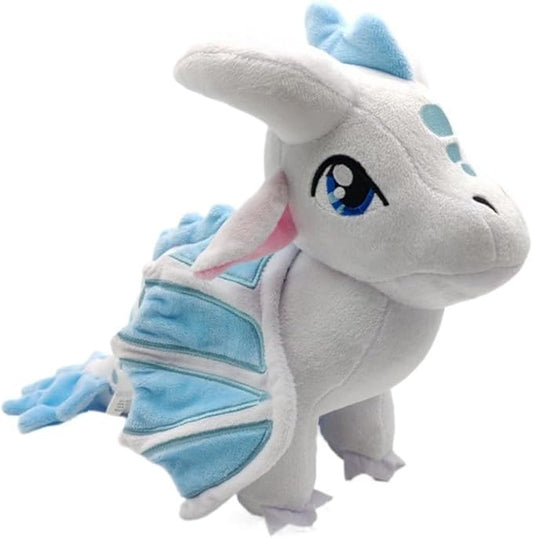 Wings of Fire Dragon Plush Toy Rainwing Dragon Stuffed Animals Pterosaur Plush Flying Dragon Pillow Plushies Gifts for Fans Kids Boys Girls (icewing)
