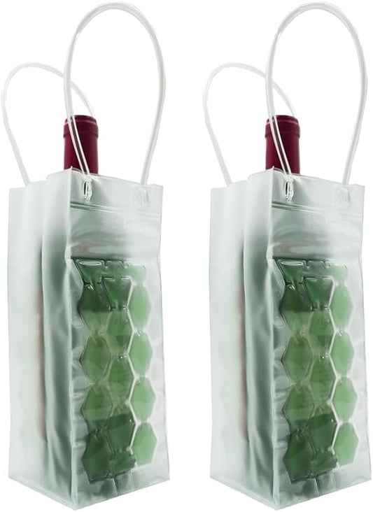 Wine Cooler Bag, Ice Bag for Wine Beer Bottle (2 Pack) Instant Cooling and Keeps Your Drink Cold Keep Cool and Chill Champagne Wine (Teal (2 Pack))