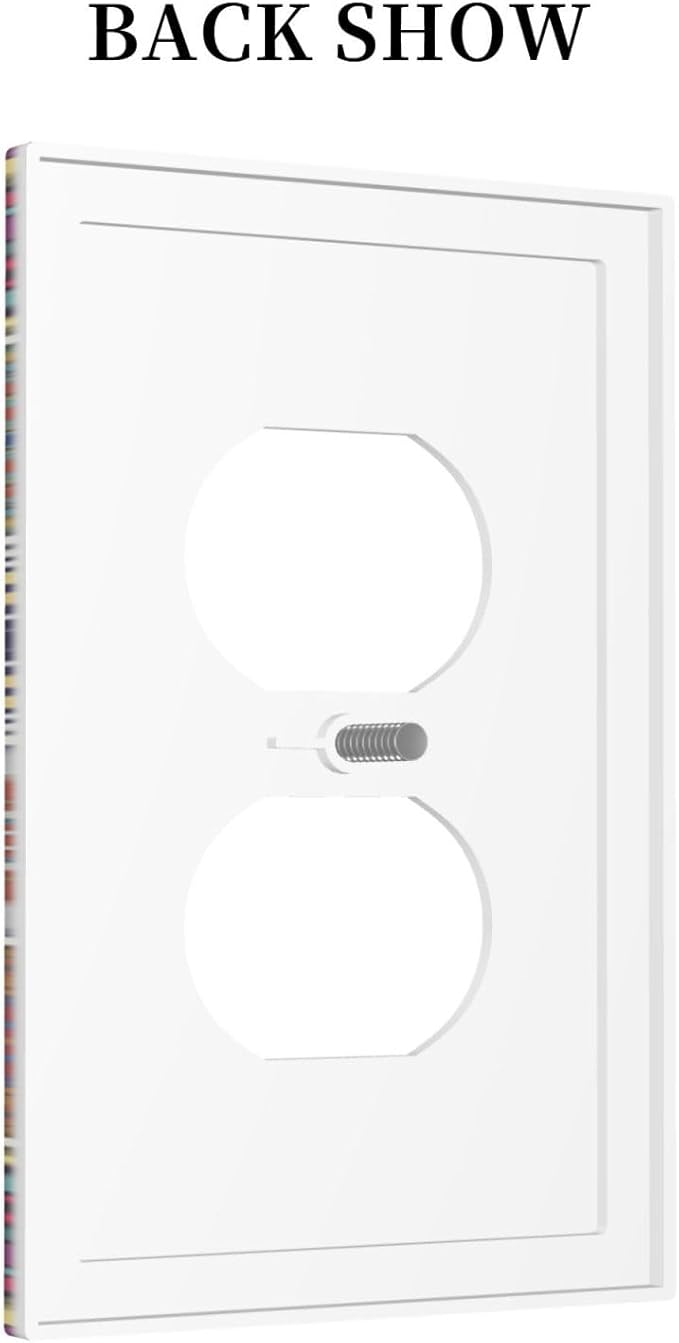 Morocco Talavera Mexican Tiles Printed Colroful Mandala Single Duplex Wall Plate Covers Light Switch Cover 1 Gang Outlet Plate Decorative Switchplate Covers Electrical Faceplate for Kitchen Bathroom