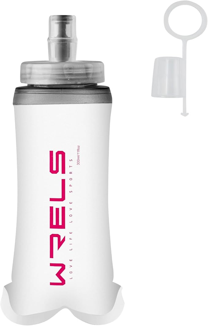 Soft Flasks Soft Running Water Flask Collapsible Soft Water Bottles Small BPA-Free for Sports Hiking Hydration Pack 500 ml/17oz，300 ml/10oz（300ml,red）