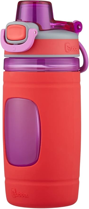 Bubba Leak Proof Flo Silicone Kids Water Bottle, 16 oz., Refresh Coral