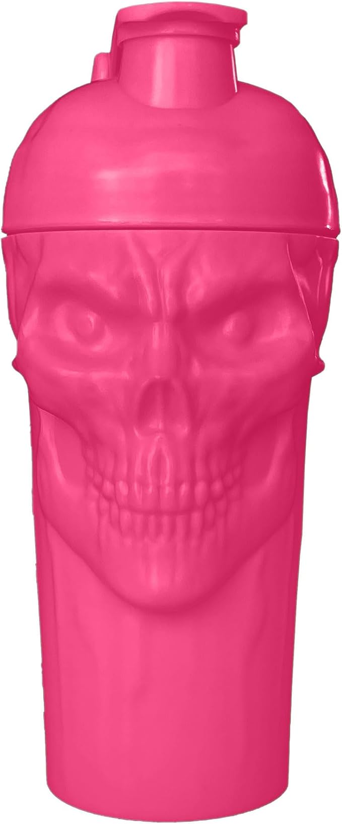JNX SPORTS The Curse! Skull Shaker Bottle, 24-Ounce, Electric Pink Limited Edition, Supplement Mixer with Classic Loop Top