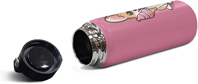 Corgi Insulated Water Bottle for Kids 20 Oz Vacuum Stainless Steel Water Bottle Reusable Travel Cup Gym Sports Wide Mouth Water Bottle